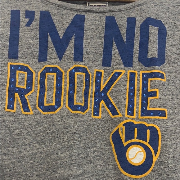 PINK Victoria Secret  I’m No Rookie Cropped Brewers Top Size XS - Picture 2 of 4